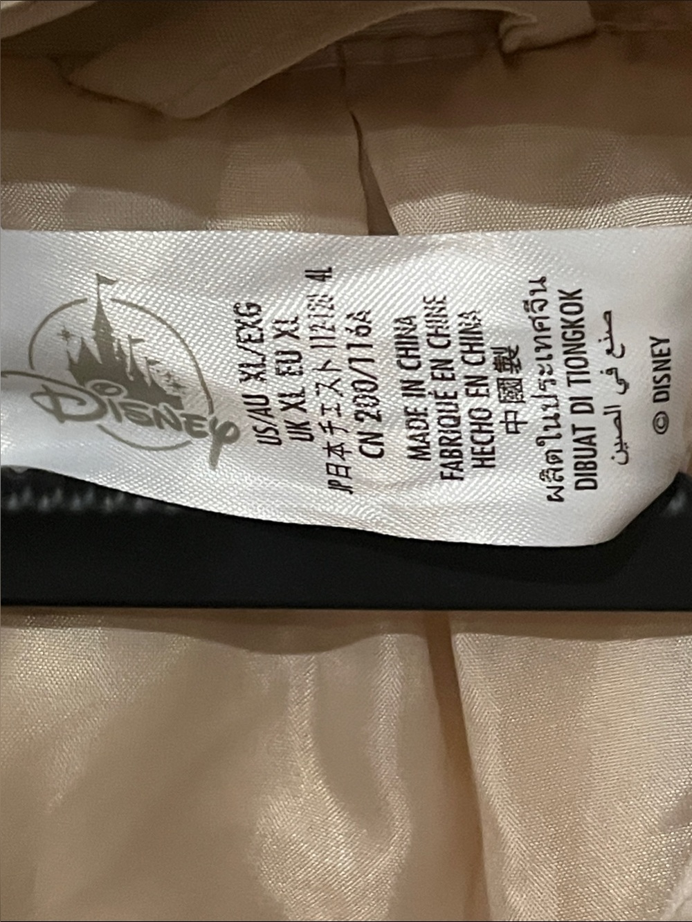 Like New No Tags Disney Store  Beige Hooded  Buzzlighter Windbreaker Size XL. - Picture 3 of 16